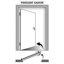 Bricoman - Bloc-porte Laqué Blanc Lisse 83 Cm Poussant Gauche