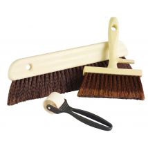 Bricoman - Kit Du Tapissier : 1 Brosse À Encoller + 1 Brosse De Tapissier + 1 Roulette