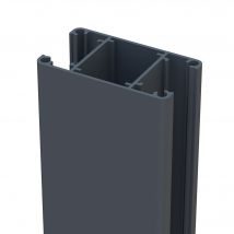 Poteau Alu 2 Departs Klosup 7.5x5cm Ht 1.87m Gris