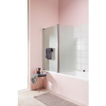 Elmer - Pare-baignoire Pivotant Chromé L.120 X H.140 Cm Pongo