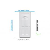 Bricoman - Porte D'entrée Pvc Blanc Poussant Gauche H.215 X L.90 Cm Elegance Porte D'entrée Pvc Blanc Poussant Gauche H.215 X L.90 Cm