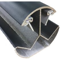 Barrain - Poteau Aluminium Multi Angle Gris Haut.1,26 M