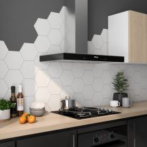 Bricoman - Faience 19,8 X 22,8 Cm Matt Snow Hexagonal