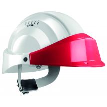 Casque De Chantier Blanc Visière Rouge Orizon - Taliaplast