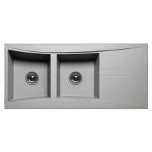 Bricoman - Evier Béton Granité 2 Cuves En Résine - "séville"