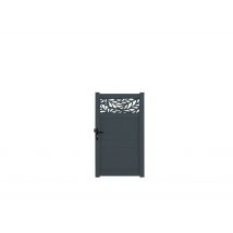 Cote Portail - Portillon Aluminium Decomixt Gris H 1.74x1.04m