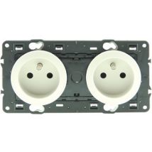 Legrand - Prise 2P+T double précablée blanche - LEGRAND