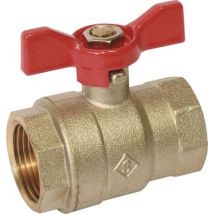 Pronorm - Vanne À Sphère V490 Passage Intégral Poignée Papillon Femelle / Femelle 15 X 21 (1/2")