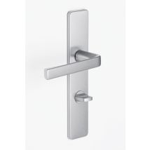 Poignée De Porte Sur Plaque Grise Entraxe 195 Mm À Condamnation Kaza X2 - Vachette