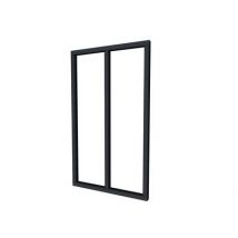 Kit'atelier - Verrière Atelier Aluminium Fixe, 2 Vitrages Non Inclus H.108 X L.63,20 Cm Noir Mat