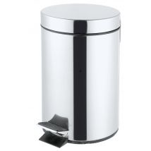 Frandis - Poubelle De Salle De Bains 3 L À Pédale Chromée