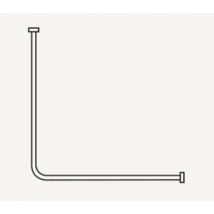 Barre De Rideau De Douche En L 180 X 82 Cm - Akw