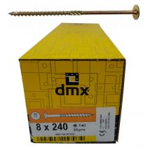 Domax - BOITE DE 50 VIS À TÊTE RONDELLE 8 x 240