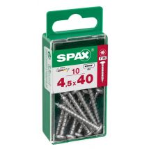 Spax - Lot de 10 vis acier tête ronde pozidriv SPAX