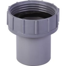 Douille PVC grise droite - F 1'1/4 - Mâle Ø 32 mm - Girpi