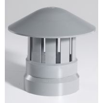 Girpi - Chapeau de ventilation femelle pvc gris GIRPI