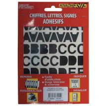 Novap - Lettres adhésives 40 mm - Noir