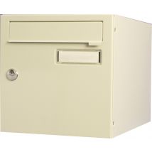 Renz - Boîte aux lettres normalisée 2 portes extérieur RENZ acier beige brillant