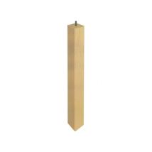 Cime - Pied De Table Basse Carré Fixe Hêtre Brut Blanc/Beige