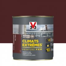 Peinture fer extérieur Climats extrêmes V33 rouge basque brillant 0.5 l