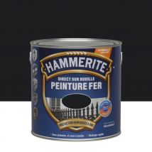Hammerite - Peinture fer extérieur Direct sur rouille HAMMERITE noir brillant 2.5 l