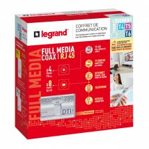Legrand - coffret de communication - full media coaxial et rj45 pour t4 a t6 - legrand 093077