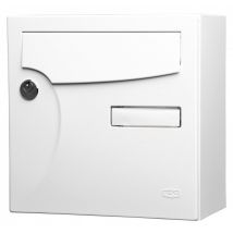 Renz - Boîte aux lettres normalisée 1 porte extérieur RENZ acier blanc brillant