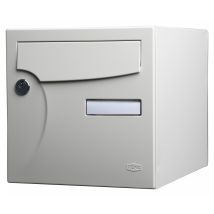 Renz - Boîte aux lettres normalisée 2 portes extérieur RENZ acier ivoire brillant