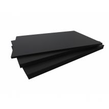 Mccover - Panneau fibre composite plat et lisse Noir