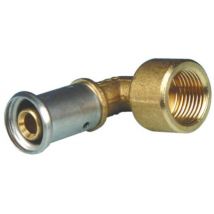 Henco - Coude 90° femelle laiton multicouche à sertir th ou be ø20x2.0-3/4