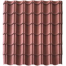 Mccover - Panneau tuile facile 1030 X 950 MM en acier galvanisé aspect granulé minéral Brun rouge mat
