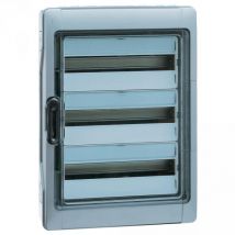 Legrand 001923 - Plexo Tableau Électrique Étanche 3x12 Modules Avec Embouts À Perf. Directe - Ip65 - Ik09 - Gris