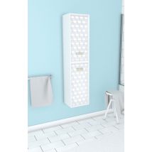 Galedo - COLONNE DE SALLE DE BAIN SCANDINAVE BLANC A SUSPENDRE - H150xP25xL35cm - NORDIK TEGNINGER