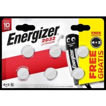 Energizer - Lot De 4 + 2 Piles Bouton Cr2032 / Dl2032 Ultimate Lithium