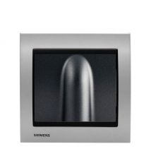 Siemens - Sortie de cable Anthracite Delta Iris + Plaque Métal Alu Silver