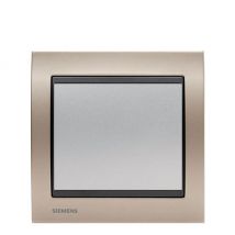 Siemens - Poussoir Silver Delta Iris + Plaque Métal Champagne