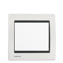 Siemens - Poussoir Blanc Delta Iris + Plaque Métal Blanc