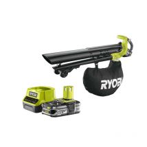 Ryobi - Pack RYOBI Souffleur aspiro-broyeur 18V One+ Brushless OBV18 - 1 Batterie 2.5Ah - 1 Chargeur rapide RC18120-125