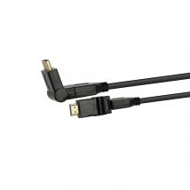 Sedea - Câble Hdmi Articulé 180° 4k Ultra Hd High Speed Noir Audio/vidéo Mâle/mâle 1