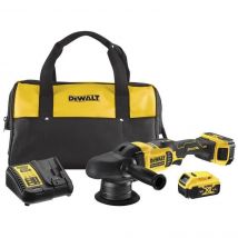 Dewalt - Polisseuse orbitale XR 18V 2x5Ah Li-Ion Brushless 125mm avec soft bag DeWalt