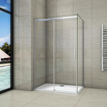 Aica Sanitaire - Cabine De Douche 110x80x195cm En Verre Anticalcaire Aica Cabine De Douche Installation D'angle