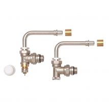 Danfoss - Kit bitube 75mm corps équerre+coude à glissement PER Ø12
