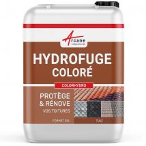 Arcane Industries - Hydrofuge Coloré Tuile et Toiture - COLORHYDRO - 20 L (jusqu à 80m²) - Tuile - RAL 8004 - ARCANE INDUSTRIES