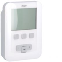 Hager - Thermostat ambiance programmable digital chauf eau chaude 2 fils sur 7j à piles