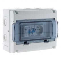 Coffret électrique étanche IP65 8 modules équipé livré avec accessoires - Zenitech