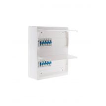 Coffret T1/T2 26 modules Blanc équpé de 8 disjoncteurs et 2 inter. diff. livré avec accessoires - Zenitech