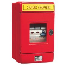 Gewiss - COFFRET CHAUFFERIE MONOPHASÉ - 1 DÉPART 1P+N 16A - 1 DÉPART 1P+N 10A - 2 VOYANTS - IP55 - ROUGE RAL3000 - FR60161 - GEWISS