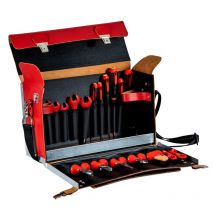 Bahco - Jeu d'outils isolés dans mallette en cuir (19 pcs) - BAHCO 3045V-2