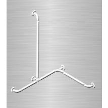 AKW - Barre d'appui lisse renforcée main courante en angle Option2 blanche (Accessibilité PMR) Akw