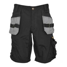 Stanley - Short de travail multi-poches noir avec les poches grises